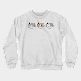 Cats Tie Dye or Solid Crewneck Sweatshirt